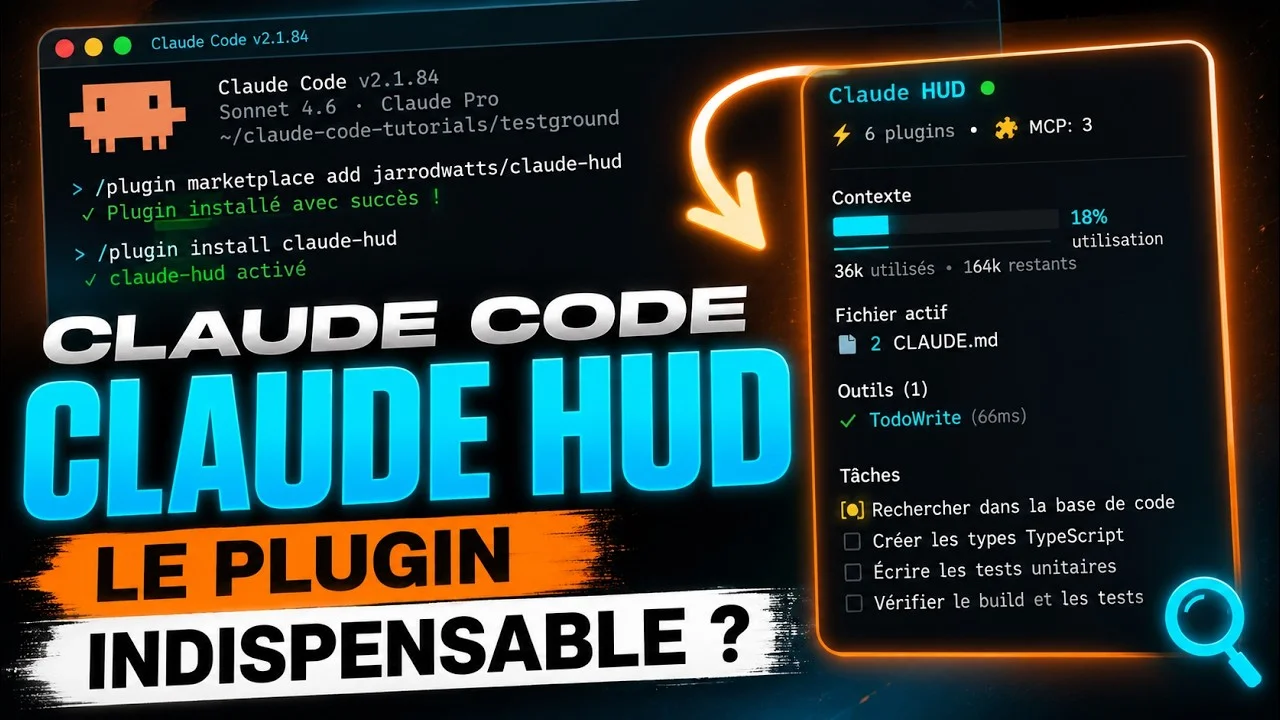 Claude Code dévore tes tokens ? Claude HUD te montre tout